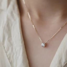 Jkeli S925 Pure silver 18k gold pendant Multi-functional single diamond necklace with six claws Zircon necklace for women gift