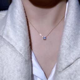 Jkeli S925 Pure silver 18k gold pendant Multi-functional single diamond necklace with six claws Zircon necklace for women gift