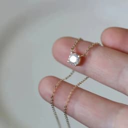 Jkeli S925 Pure silver 18k gold pendant Multi-functional single diamond necklace with six claws Zircon necklace for women gift