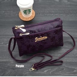 Women's Wallet Four Zipper Long Clutch Bag 3D Knurling Retro Leather Purse Sac Femme Portfel Damski Wristlet Kadın Phone Wallet