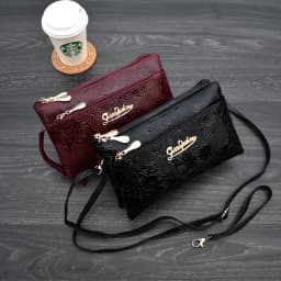 Women's Wallet Four Zipper Long Clutch Bag 3D Knurling Retro Leather Purse Sac Femme Portfel Damski Wristlet Kadın Phone Wallet