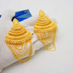 Luxury African Gold Color Tassel Drop Dangle Earring For Wedding Party Jewelry Dubai Arabic Indian Copper Long Hanging Earrings