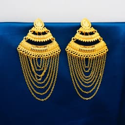 Luxury African Gold Color Tassel Drop Dangle Earring For Wedding Party Jewelry Dubai Arabic Indian Copper Long Hanging Earrings