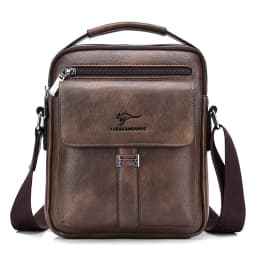 Kangaroo Luxury Brand Men's Shoulder Bag Vintage Messenger Bag Leather Men Handbag Split Leather Crossbody Bags For Men 2020 New