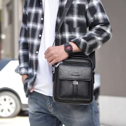 Kangaroo Luxury Brand Men's Shoulder Bag Vintage Messenger Bag Leather Men Handbag Split Leather Crossbody Bags For Men 2020 New
