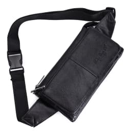 Men Waist Fanny Pack Belt Hip Bag Purse Genuine Leather Travel Fashion Real Cowhide Male Shoulder Sling Chest Cross Body Bag