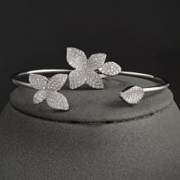 2pcs Pack New Luxury Silver Color Bride African Jewelry Set for Women Anniversary Gift Jewelry Wholesale J8094