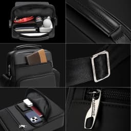 Tigernu Men Shoulder Bag 9.7" iPad Bag Mini Handbag Waterproof Sling Bags Male Business Travel Crossbody Bag For Teens