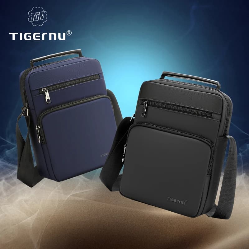 Tigernu Men Shoulder Bag 9.7" iPad Bag Mini Handbag Waterproof Sling Bags Male Business Travel Crossbody Bag For Teens