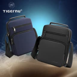 Tigernu Men Shoulder Bag 9.7" iPad Bag Mini Handbag Waterproof Sling Bags Male Business Travel Crossbody Bag For Teens