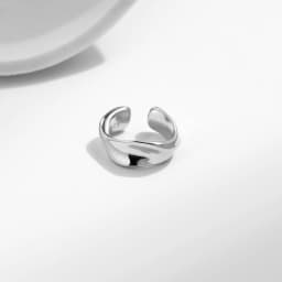 MODIAN 1PCS 925 Sterling Silver Smooth Geometric Design Fashion Clips Earrings Stackable Ear Cuff For Women Girls Party Jewelry