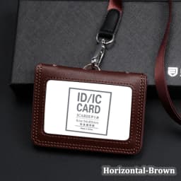 2026 NEW US Police Reporter Coach Referee Doctors Badge Holder Real Cowhide Formal Work ID Card Case with Lanyard Office Supplie