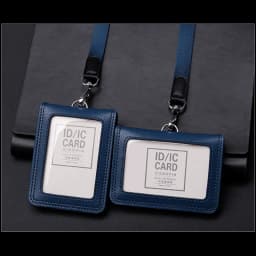2026 NEW US Police Reporter Coach Referee Doctors Badge Holder Real Cowhide Formal Work ID Card Case with Lanyard Office Supplie