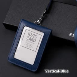 2026 NEW US Police Reporter Coach Referee Doctors Badge Holder Real Cowhide Formal Work ID Card Case with Lanyard Office Supplie