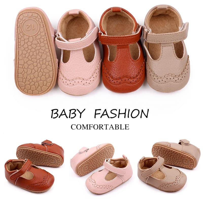 Baby Girl Sandal for Spring and Autumn 0-9-18 Months 11cm/12cm/13cm soft PU and TPR Anti-slip Hollow Breathable 2023 New Fashion