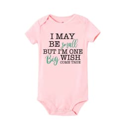 I May Be Amall But I'm One Big Wish Come Ture Baby Romper Newborn Bodysuit Short Sleeve Jumpsuit IVF Success NICU Baby Clothes