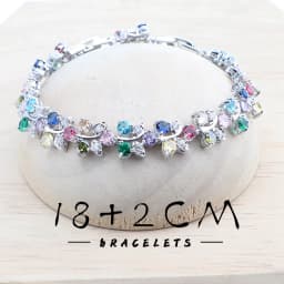 Bridal Jewelry Sets Silver 925 Flower Colorful Zircon Bracelets Earrings Rings Pendant Wedding Necklace Set Jewelry For Women