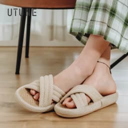 UTUNE Mute Linen Slippers For Women Japanese Indoor Summer Shoes Mesh Cloth EVA Sole Jute Home Slippers Men Non-slip Slippers