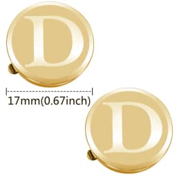 Men A-Z Initial Button Covers Gold Plated 17mm No Sew Snap On Shirt Suit Decorative Button Caps Personalized Gift HAWSON