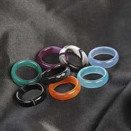 Wholesale Bulk Lots Womens 50Pcs Faceted Mixed Color Stone Finger Rings Band Couple Wedding Engagement Mens Ring FREE