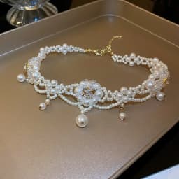 Luxury Vintage Pearl Choker Necklace For Women Princess Gorgeous Multilayers French Romantic Style Clavicle Chain Party Gift
