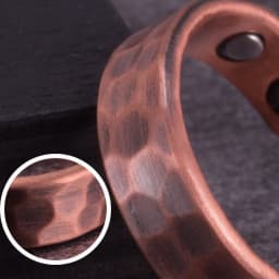 Copper Adjustable Rings Men Vintage Pure Copper Magnetic Health Energy Wedding Bands Open Cuff Finger Men Jewelry Resizable
