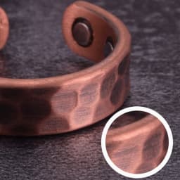 Copper Adjustable Rings Men Vintage Pure Copper Magnetic Health Energy Wedding Bands Open Cuff Finger Men Jewelry Resizable