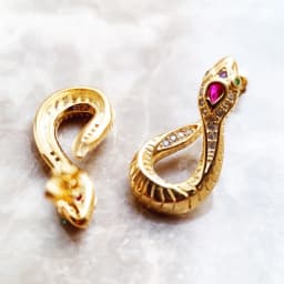 Hinged Hoop Earrings Snake Gold Europe Style Bohemia Good Fine Jewerly For Women New Seduction Gift In 925 Sterling Silver