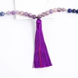 8mm Natural Stone 7 Chakra Necklace Meditation Yoga Peace Spirit Jewelry 108 Japamala Beaded Rosary Tassel Pendant