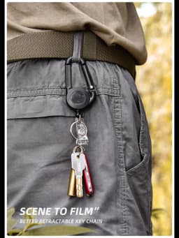 Kevlar Fiber Rope Camping Telescopic Burglar Chain Key Holder Tactical Keychain Outdoor Key Ring Return Retractable Key Chain