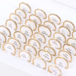 10/20Pcs/Lot New Fashion Row Rhineston Stainless Steel Ring For Women Simple Classic Mixed Style Jewelry Wedding Party Gifts