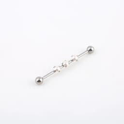 14G Implant Grade Titanium ASTM F136 Internal Thread Long Bar Ear Tragus Cartilage Industrial Piercing OpalStud Ear Ring Body Je