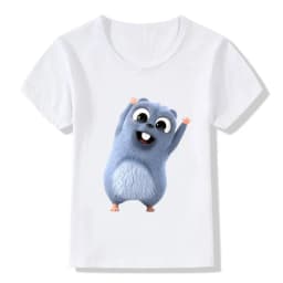 Sunlight Grizzy Bear Print Cartoon Boys T-shirt Cute Lemmings Funny Baby Girls Clothes Summer Kids T shirt Children Tops,HKP5426