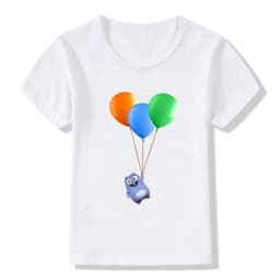 Sunlight Grizzy Bear Print Cartoon Boys T-shirt Cute Lemmings Funny Baby Girls Clothes Summer Kids T shirt Children Tops,HKP5426