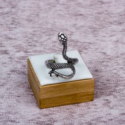 20Pcs/Lot Vintage Snake Animal Rings for Men and Women Adjustable Open Gothic Accessories Wholesale Punk Slivery Fashion Jewelry
