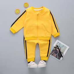 1-7Year Children Sport Suit Girl Long Sleeve Zipper Sweatshirt Pant 2Pcs Set Baby Clothes Kid Boy Tracksuit Autumn Coat A514