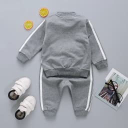 1-7Year Children Sport Suit Girl Long Sleeve Zipper Sweatshirt Pant 2Pcs Set Baby Clothes Kid Boy Tracksuit Autumn Coat A514