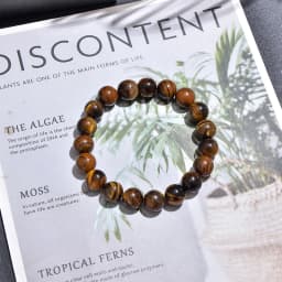 8mm Yellow Tiger Eye Choker Necklace for Men and Women Beaded Long Necklace Jewelry Bracelet Set