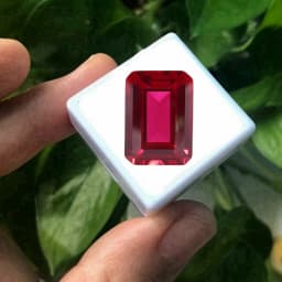 Natural Pigeon Blood Ruby Pass UV Test Ruby 12x16mm 12.50 Cts Sri-Lanka VVS Emerald Cut Loose Gemstone For Jewelry Beads