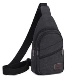 Xierya Men Canvas Crossbody Bag Wear-Resistant Outdoor Fashion Sports Bags for Men Black Male Casual Shoulder Bag Travel Satchel