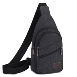 Xierya Men Canvas Crossbody Bag Wear-Resistant Outdoor Fashion Sports Bags for Men Black Male Casual Shoulder Bag Travel Satchel