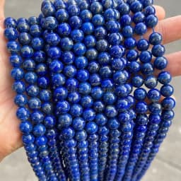 5A Natural Stone Lapis Lazuli Round Loose Spacer Beads 15" Strand 4 6 8 10 MM Pick Size For Jewelry Making Necklace Bracelet DIY