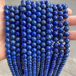 5A Natural Stone Lapis Lazuli Round Loose Spacer Beads 15" Strand 4 6 8 10 MM Pick Size For Jewelry Making Necklace Bracelet DIY