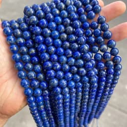 5A Natural Stone Lapis Lazuli Round Loose Spacer Beads 15" Strand 4 6 8 10 MM Pick Size For Jewelry Making Necklace Bracelet DIY