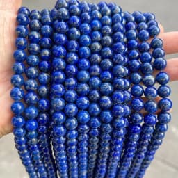 5A Natural Stone Lapis Lazuli Round Loose Spacer Beads 15" Strand 4 6 8 10 MM Pick Size For Jewelry Making Necklace Bracelet DIY