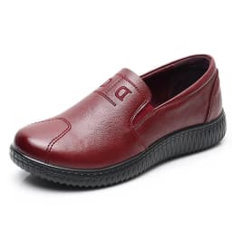 Retro Brown Moccasins Ladies Casual Wedge Leather Sneakers Women Oxford Ballet Flats Mom Comfortable Loafers Plus Size