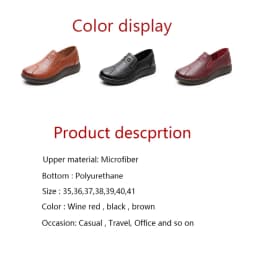Retro Brown Moccasins Ladies Casual Wedge Leather Sneakers Women Oxford Ballet Flats Mom Comfortable Loafers Plus Size