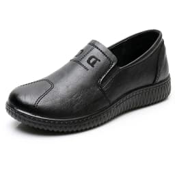 Retro Brown Moccasins Ladies Casual Wedge Leather Sneakers Women Oxford Ballet Flats Mom Comfortable Loafers Plus Size