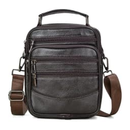 Small Men Genuine Leather Shoulder Bag Men's Cowhide Leather Handbag for Tablet Male Messenger Bags Crossbody Bag Boy Briefcase