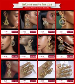 Vintage Women Earrings Fashion Jewelry Two Tone Big Drop Earrings Wedding Party Gift Trending